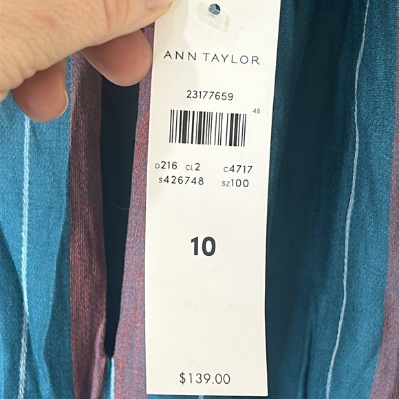 NWT ANN TAYLOR Teal Red Plaid Halter Dress Size 10 - Picture 15 of 16